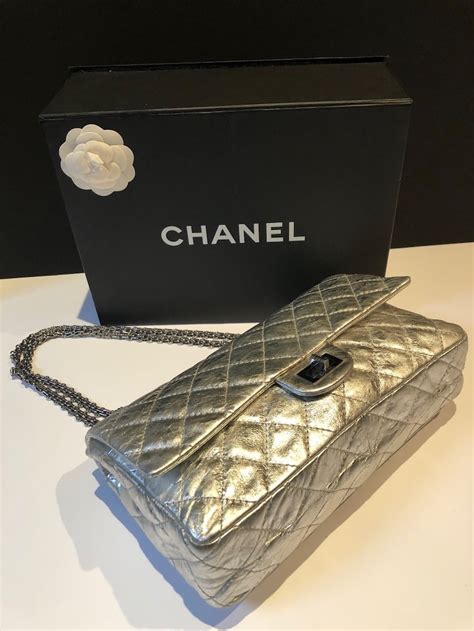 chanel reissue gold or silver|chanel 2.55 reissue bag.